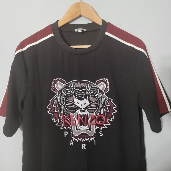 Kenzo Black Tiger Embroidered T-Shirt Dress - Picture 4 of 11